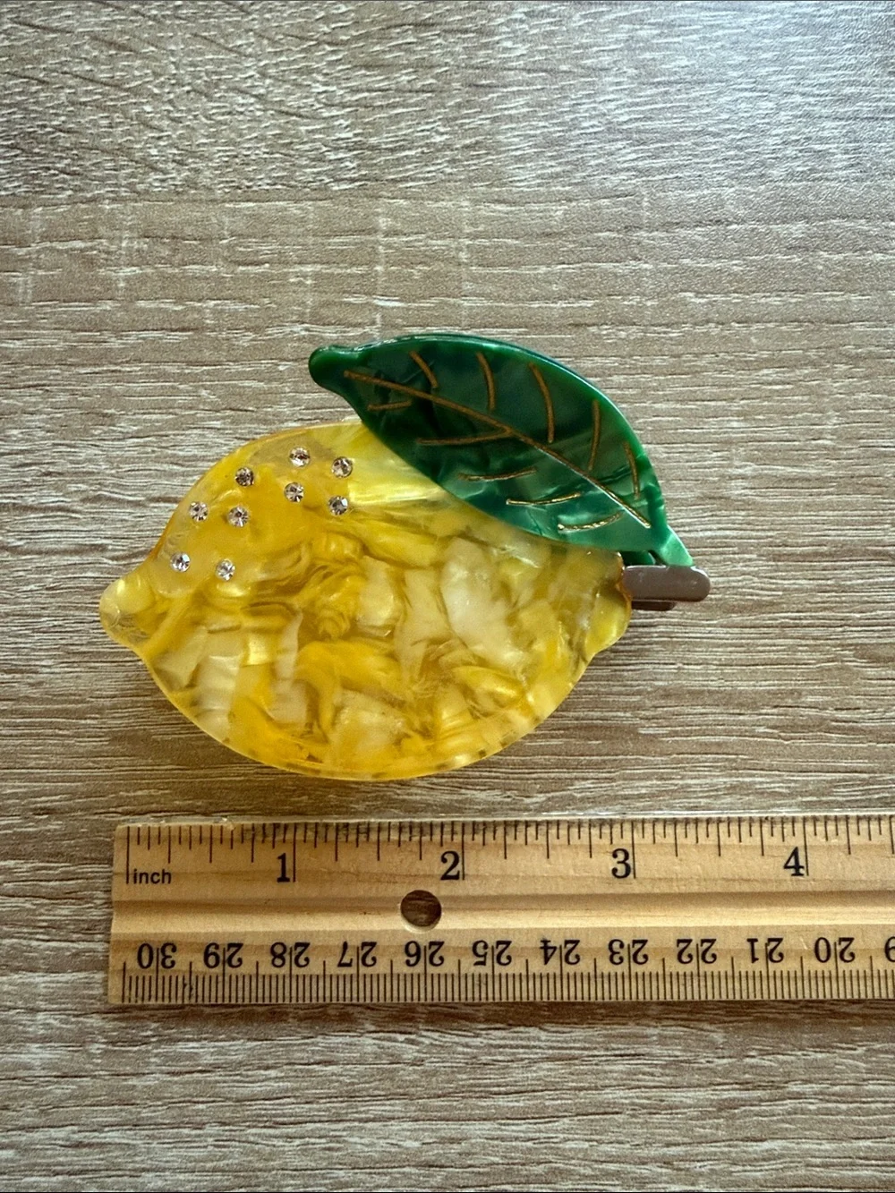 NWOT Yellow and Green Lemon Hair Clip
